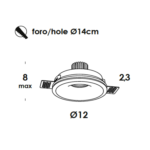 gessoled 12/sp incasso dim DALI