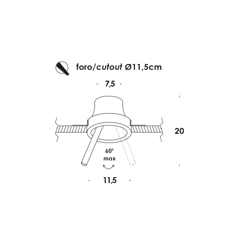 treunotre/incasso tubetto dim DALI
