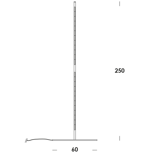 palo 60-250/ph dim led on/off touch doppia accensione/double lighting