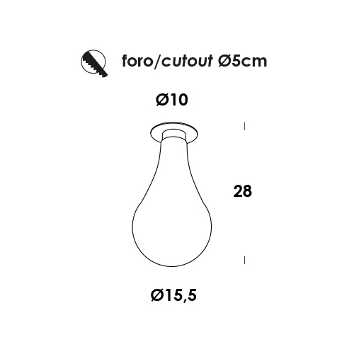 pendaglio 18/incasso dim DALI