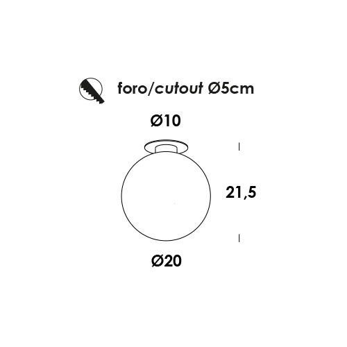 pendaglio 20/incasso dim DALI