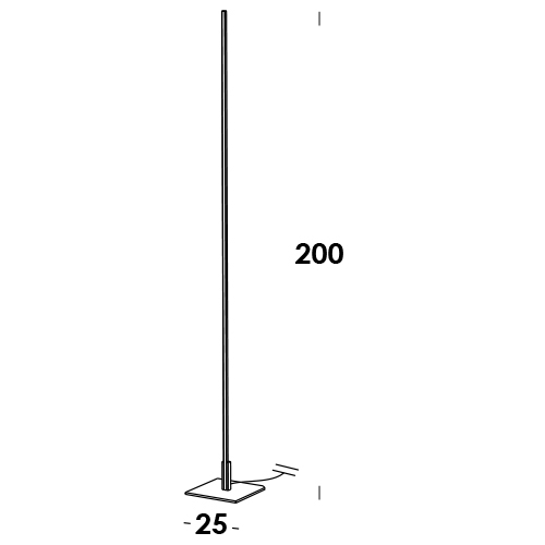 riga 200/ph dim a sfioramento on/off