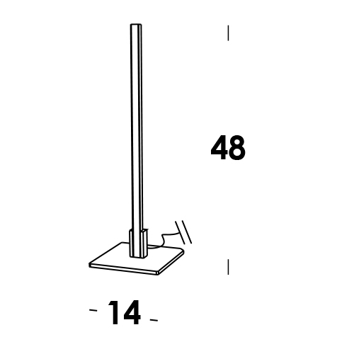 riga 40/lp dim a sfioramento on/off