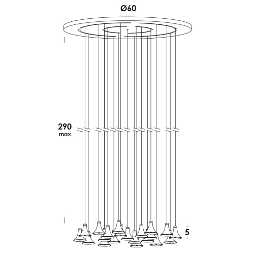 settantagrammi 60/s21 dim DALI push plafone tondo